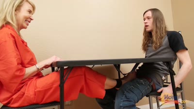 Erica Lauren - Conjugal FootJob with MILF Prisoner