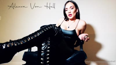 Alexxa Von Hell - Too small to be free Chastity POV Like and tip this clip slaves